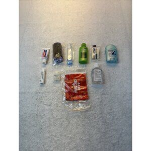Travel Sample Size 10 Items in Clear Travel Zip Bag All TSA Approved